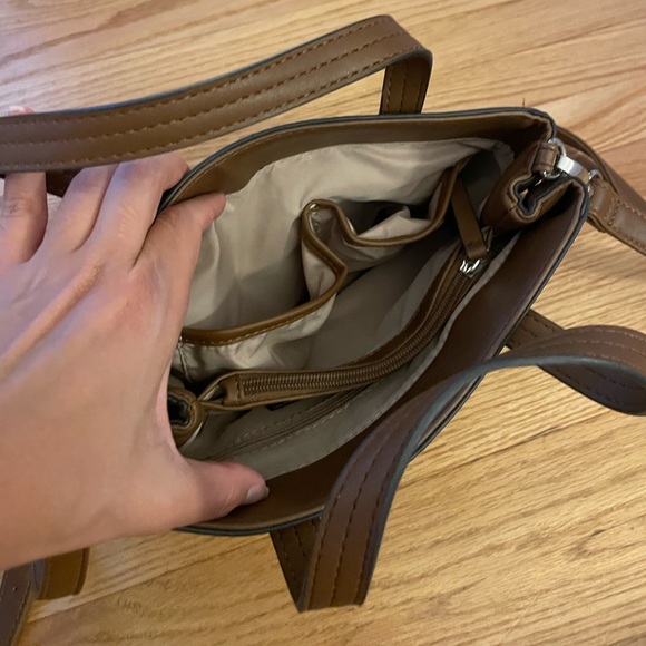 Nine West - Satchel Bag - Color: Cognac - Picture 5 of 6